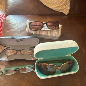 4 pairs of designer glasses frames (lens are prescription) Oakley Ray-Ban Klink